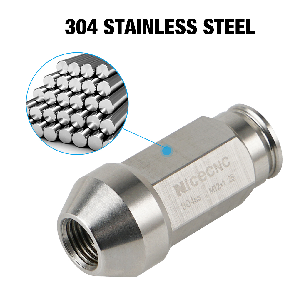NICECNC 20PCS 12x1.25 Wheel Lug Nut For Nissan Titan 20042015 Armada