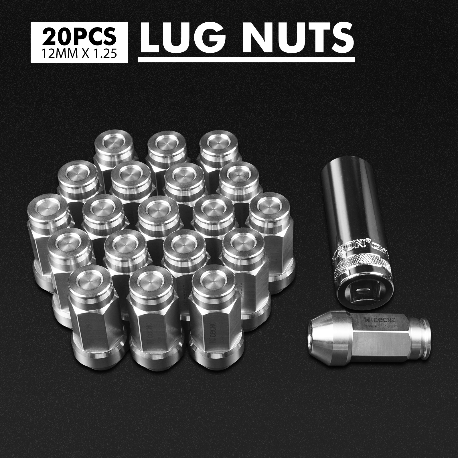 NICECNC M12x1.25 Wheel Lug Nut For Nissan 300ZX 1984-1996
